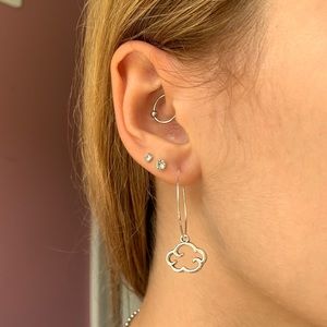 cloud hoop earrings